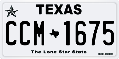 TX license plate CCM1675