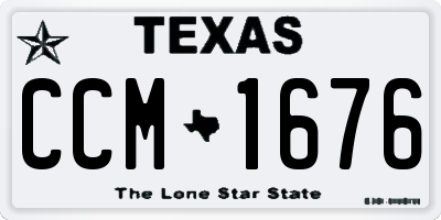 TX license plate CCM1676