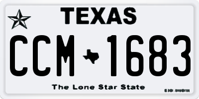 TX license plate CCM1683