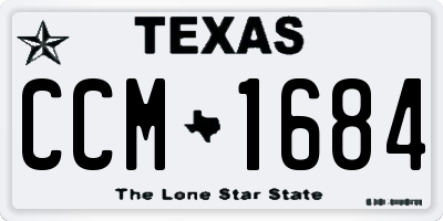 TX license plate CCM1684