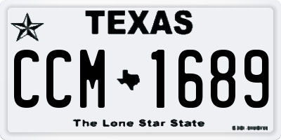 TX license plate CCM1689