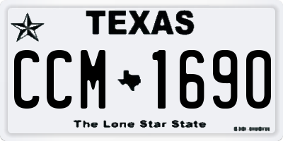 TX license plate CCM1690