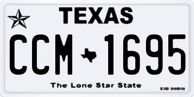 TX license plate CCM1695