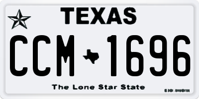 TX license plate CCM1696