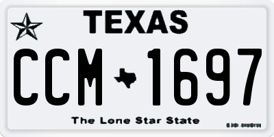 TX license plate CCM1697