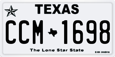 TX license plate CCM1698