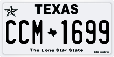 TX license plate CCM1699