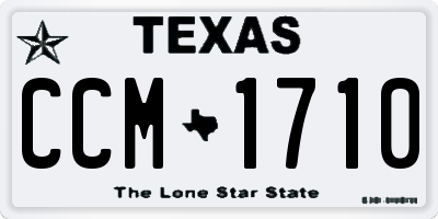 TX license plate CCM1710