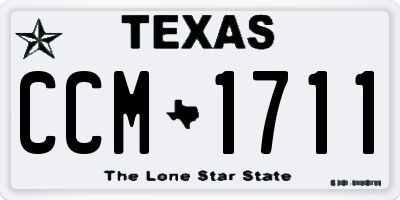 TX license plate CCM1711