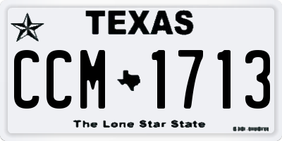 TX license plate CCM1713