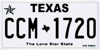 TX license plate CCM1720
