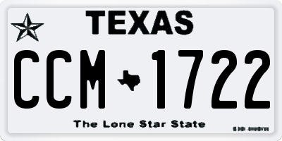 TX license plate CCM1722