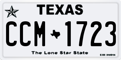TX license plate CCM1723