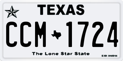 TX license plate CCM1724