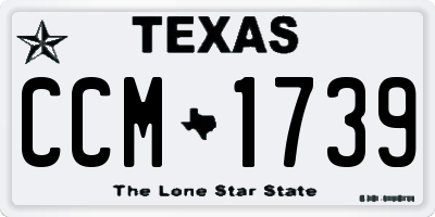 TX license plate CCM1739