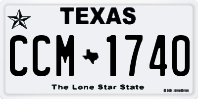 TX license plate CCM1740