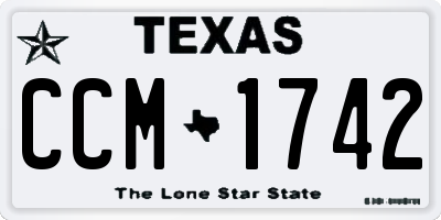 TX license plate CCM1742