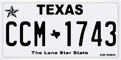 TX license plate CCM1743