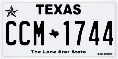 TX license plate CCM1744
