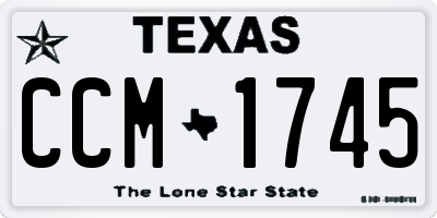 TX license plate CCM1745