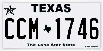 TX license plate CCM1746