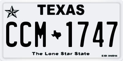 TX license plate CCM1747