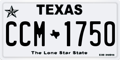 TX license plate CCM1750