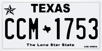 TX license plate CCM1753