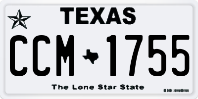 TX license plate CCM1755