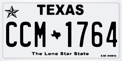 TX license plate CCM1764