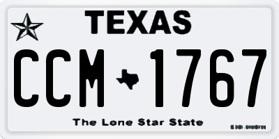 TX license plate CCM1767