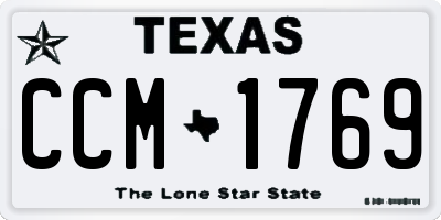 TX license plate CCM1769