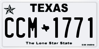TX license plate CCM1771