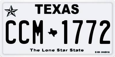 TX license plate CCM1772
