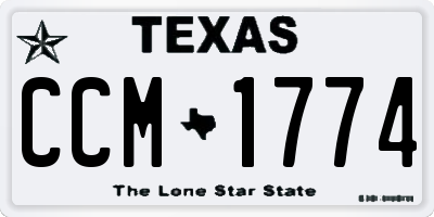 TX license plate CCM1774