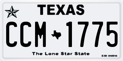TX license plate CCM1775