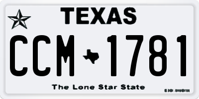 TX license plate CCM1781