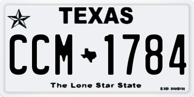 TX license plate CCM1784