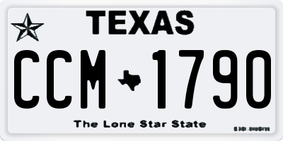 TX license plate CCM1790