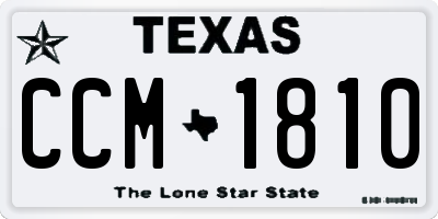 TX license plate CCM1810