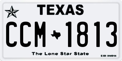 TX license plate CCM1813