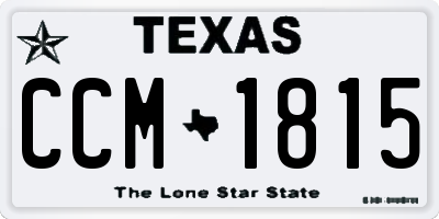 TX license plate CCM1815