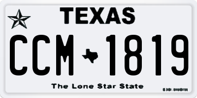 TX license plate CCM1819