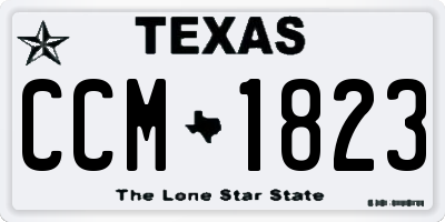 TX license plate CCM1823