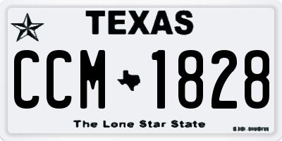 TX license plate CCM1828
