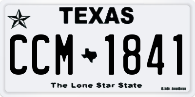 TX license plate CCM1841