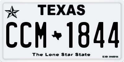 TX license plate CCM1844