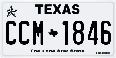 TX license plate CCM1846