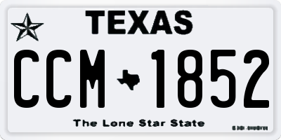 TX license plate CCM1852
