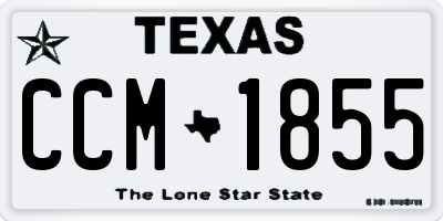 TX license plate CCM1855